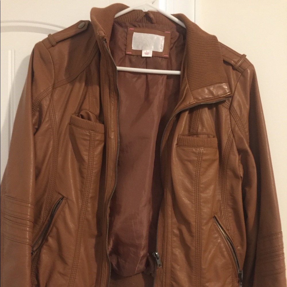 Faux leather jacket